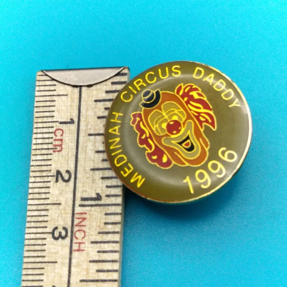 Shriners Pin Medinah Circus Daddy 1996 Clown Round VTG 90s